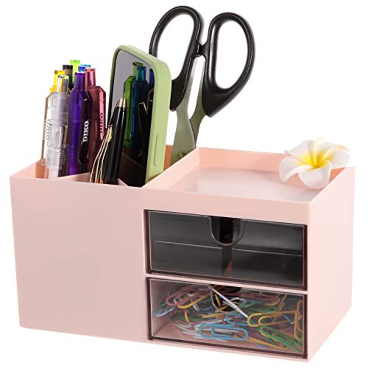 XDRELEC Pen Holder, Office Desk Organizer, and Accessories,Multi-Functional Pencil Cup, Pencil Holder for Desk ,Pen Organizer,Desktop Stationary Organizer,Office Organization and Storage (Pink)